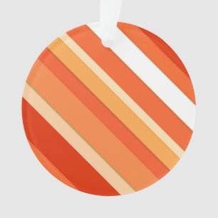 Ornamento Listras de doces em camadas - laranja e branco