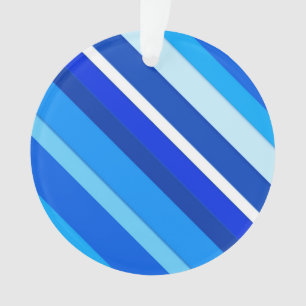 Ornamento Listras doces em camadas - cobalto e azul pálido