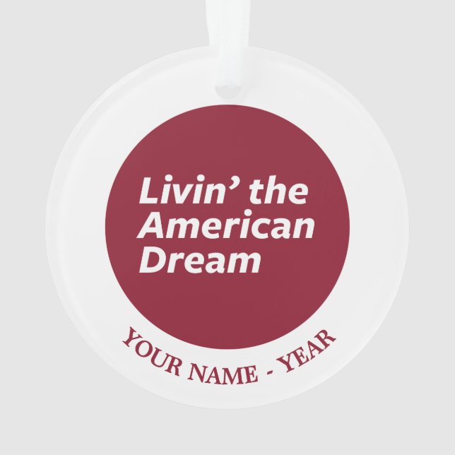 Ornamento Livin o sonho americano 2 (Verso)