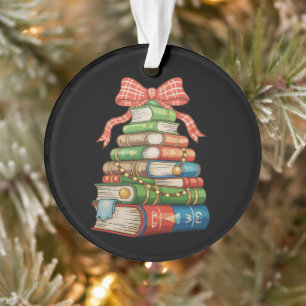 Ornamento Livros de Natal Árvore de Natal Leitura Bibliotecá