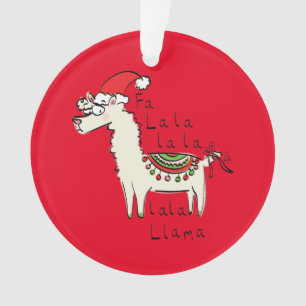 Ornamento Llama Christmas Kids é engraçado