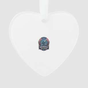 Ornamento Lobo da Liberdade Patriótico Ai Cyberpunk Futuro L