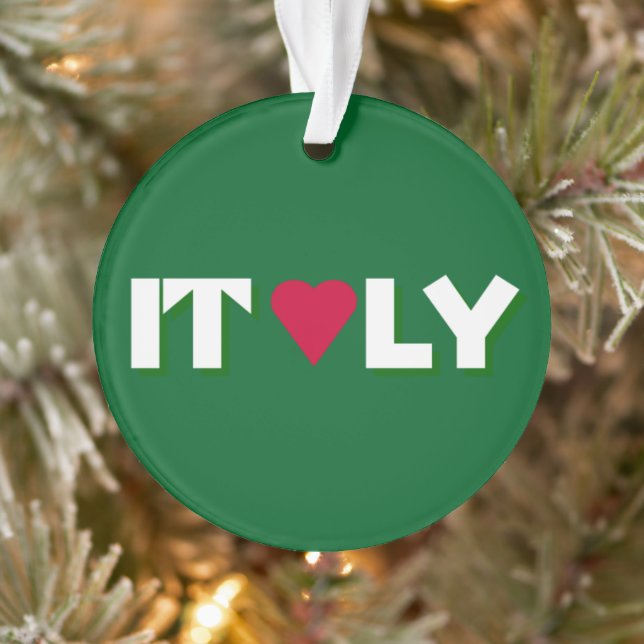 Ornamento Logotipo I Heart Italy (Árvore)