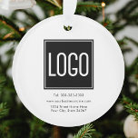 Ornamento Logotipo personalizado<br><div class="desc">Enfeites de natal com seu logotipo pessoal e detalhes da empresa.</div>