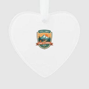 Ornamento Lopez Family Camp-To-Summit Crew Vintage Ca de Cam