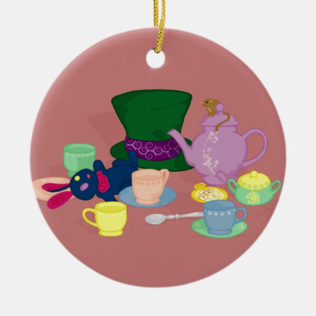 Ornamento louco do tea party (Frente)