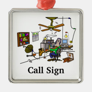 Ornamento louco do Xmas de Radio Shack do presunto