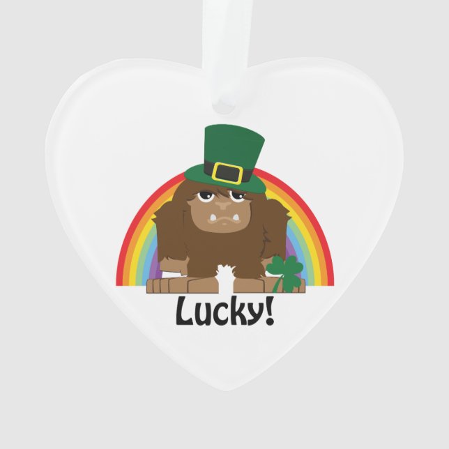 Ornamento Lucky Bigfoot Leprechaun (Verso)
