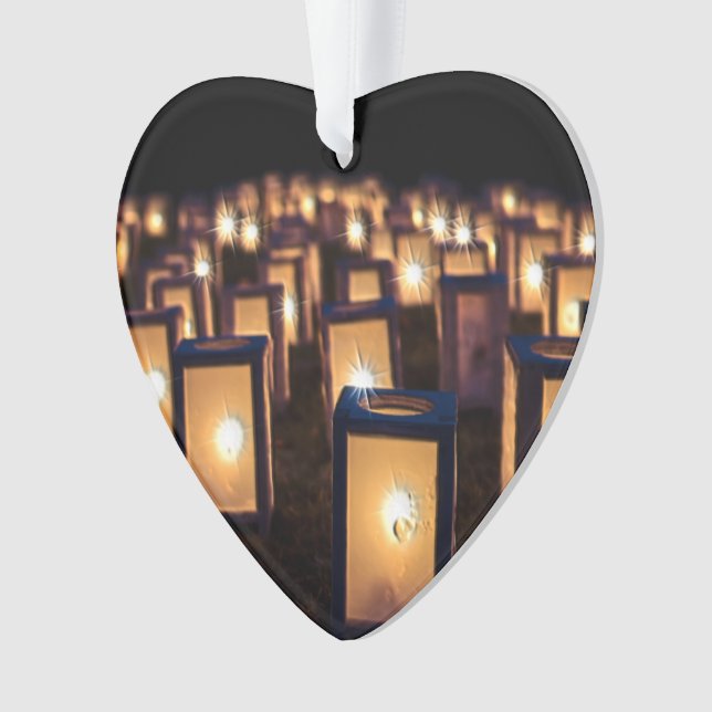 Ornamento Luminares do Natal na noite (Frente)