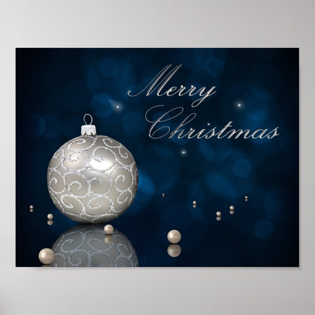 Ornamento Luminoso Silver Elegante - Poster (Frente)