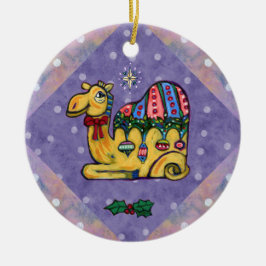 Ornamento lunático da árvore do camelo do Natal