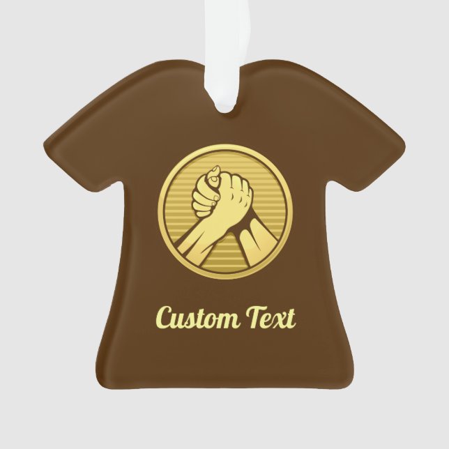 Ornamento Luta do braço Dourada (Frente)