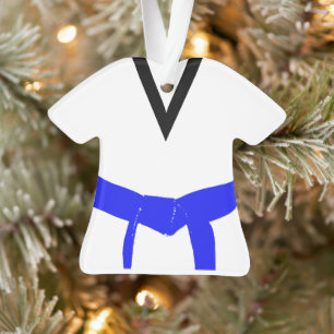Ornamento Luz das artes marciais - uniforme azul da correia