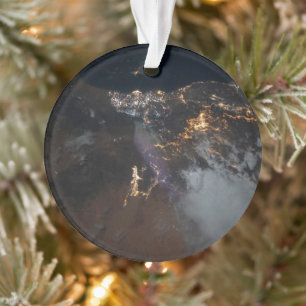 Ornamento Luzes Da Cidade De Jazan E Seus Subúrbios