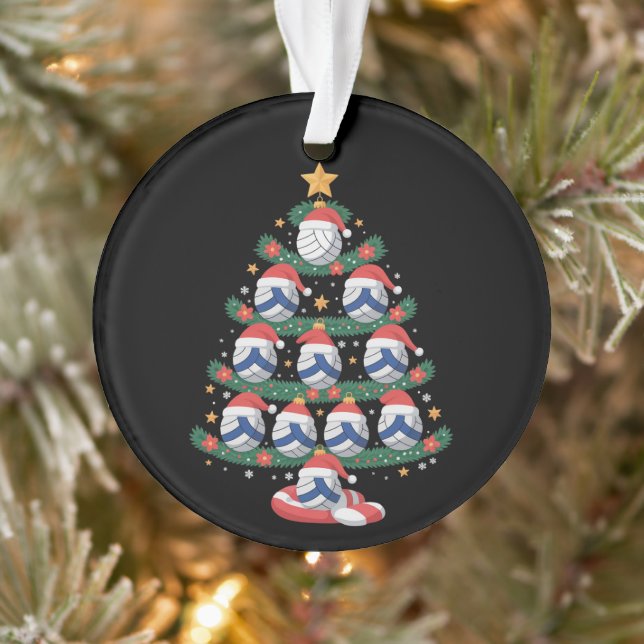 Ornamento Luzes de árvore de Natal de volei Atleta  (Árvore)