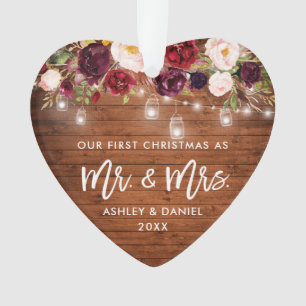 Ornamento Luzes de Jar Floral Russas no Burgundy Primeiro Na