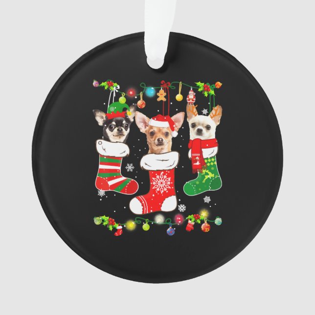 Ornamento Luzes de Natal Chihuahua (Frente)
