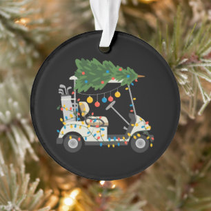 Ornamento Luzes de Natal de Carro de Golfe Árvore de Natal E