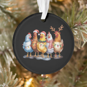 Ornamento Luzes de Natal de Frango Engraçado Animais da Faze