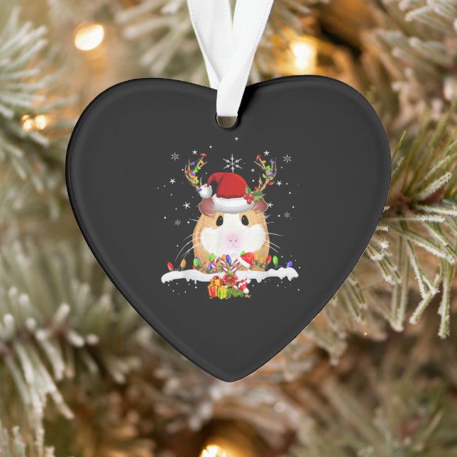 Ornamento Luzes de Natal de Guiné Pig Reindeer (Árvore)