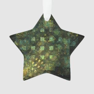 Ornamento Luzes na Cidade Arte Abstrata Acrílico Estrela