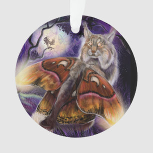 Ornamento Lynx de asas de Luminessense Selvagem