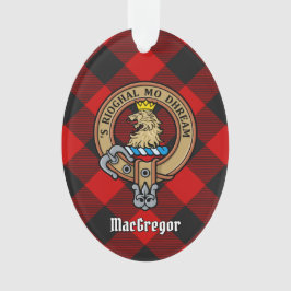 Ornamento MacGregor Crest sobre Rob Roy Tartan Ornament