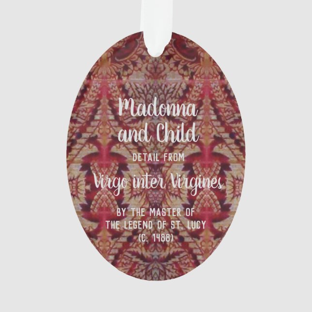 Ornamento Madonna & Criança Enthronada (detail; M 070) Acríl (Verso)