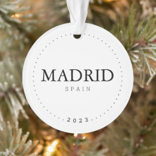 Ornamento Madrid, Espanha Simples, Personalizada Internacion