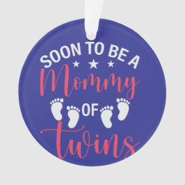 Ornamento Mãe Azul Escuro a Ser de Gêmeos