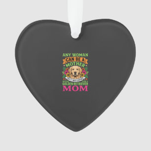 Ornamento Mãe de Golden Retriever Floral Amante de Cães