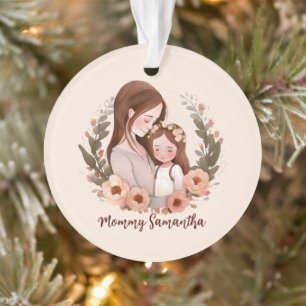 Ornamento Mãe e Filha Adoráveis - Quadro Floral
