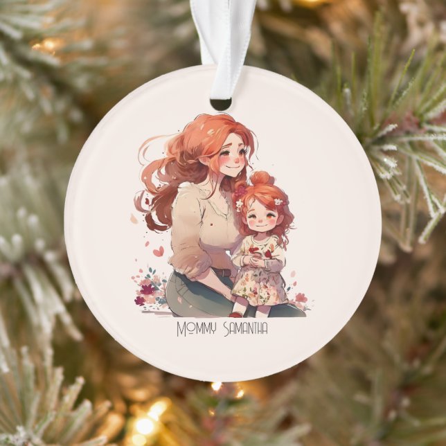 Ornamento Mãe e Filha Personalizadas (Árvore)