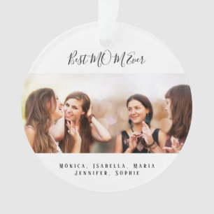 Ornamento Mãe, melhor mãe, foto de Natal