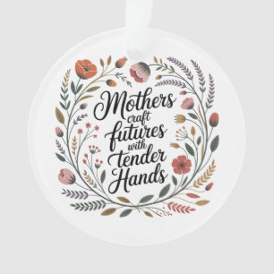 Ornamento Mães Constroem Futuros Com Mãos Delicadas