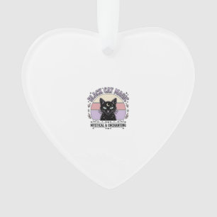 Ornamento Magia de Gato Preto Gato Preto Arte Vetorial Vinta