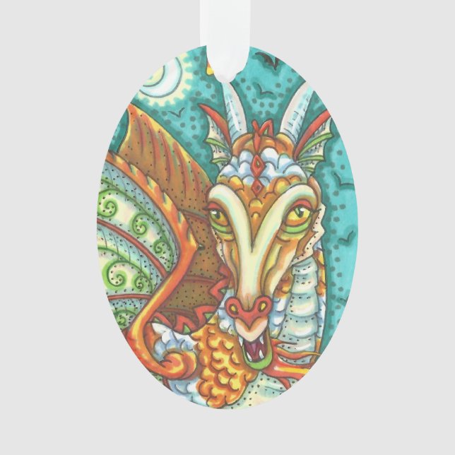 ORNAMENTO MAGIC CANDY CORN DRAGON, HALLOWEEN FANTASY (Frente)