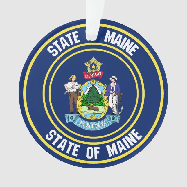 Ornamento Maine Round Emblem (Frente)