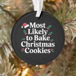 Ornamento Mais Provável Para A Família De Cookies De Natal A