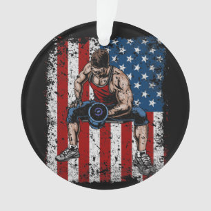 Ornamento Malhação do Dumbbell do Weightlifter