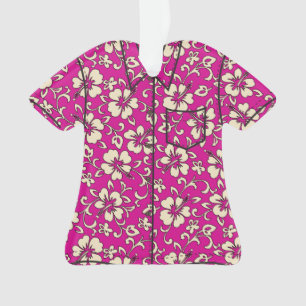 Ornamento Malia Hibiscus Havaiana Vintage Camisa Aloha