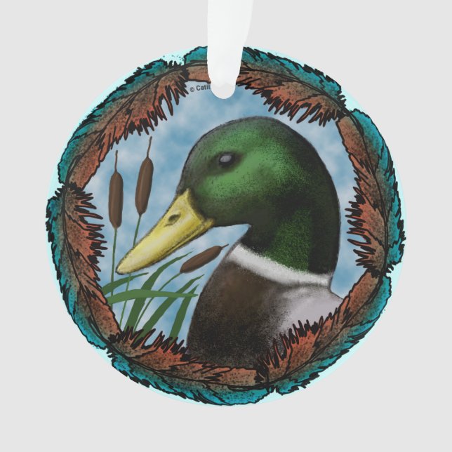 Ornamento Mallard Duck Head (Frente)