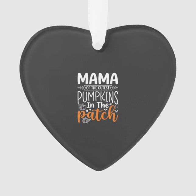 Ornamento Mama Pumpkins Patch Design de Halloween_1 (Frente)