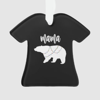 Ornamento Mama Urso Polar Corda De Luzes De Natal