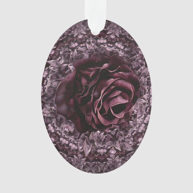 Ornamento Mandala de Rosa  (Frente)