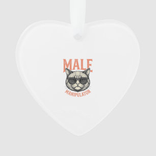 Ornamento Manipulador Masculino Óculos de Sol Gato Engraçado