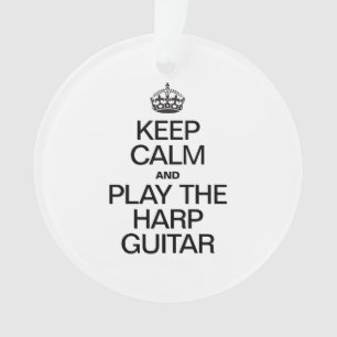 ORNAMENTO MANTENHA CALMA E TOQUE O GUITAR HARP