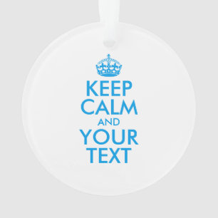 Ornamento MANTENHA O CALM Personalizado e o TEXTO