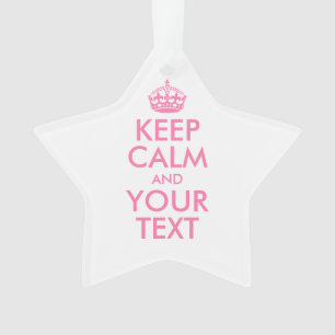 Ornamento MANTENHA O CALM Personalizado e o TEXTO