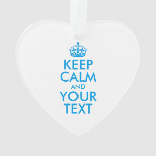 Ornamento MANTENHA O CALM Personalizado e o TEXTO